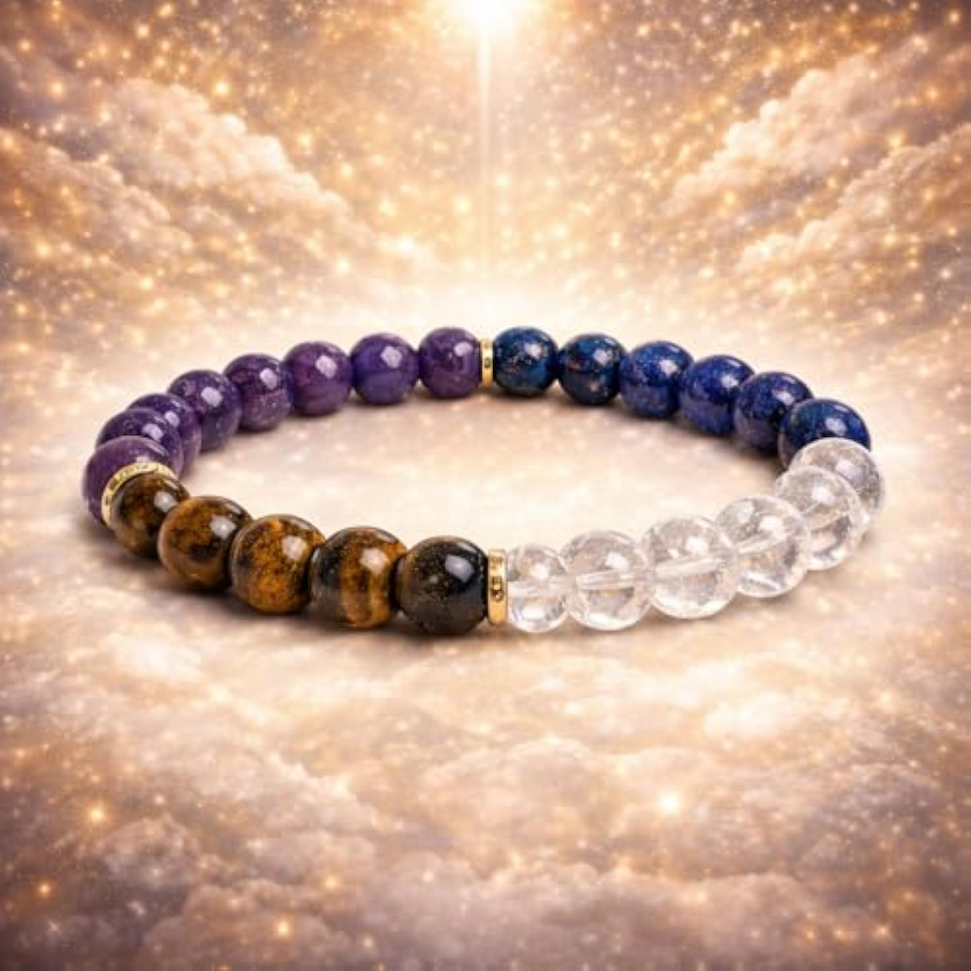Divine Protection Amethyst & Lapis Lazuli Bracelet for Men & Women